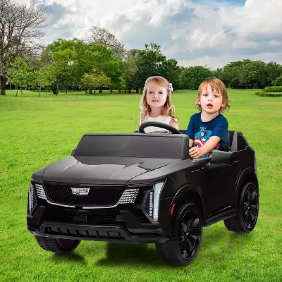 24V Kids Ride on Car Licensed Cadillac, 2 Seater Ride on Truck Toy Battery Powered Electric Car with Remote Control, LED Lights and Music image {6}