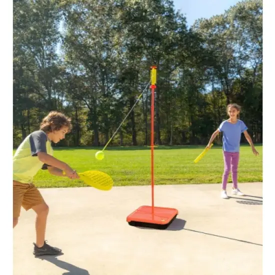 HearthSong - All-Surface Adjustable Classic Swingball Game With Sturdy Base, Kids Backyard Game image {6}