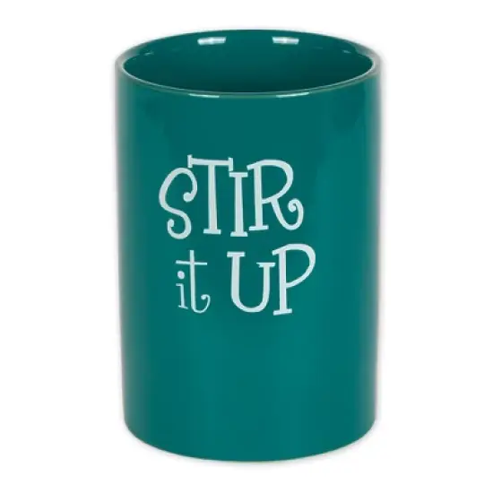 Design Imports Teal Stir It Up Ceramic Utensil Holder image {8}