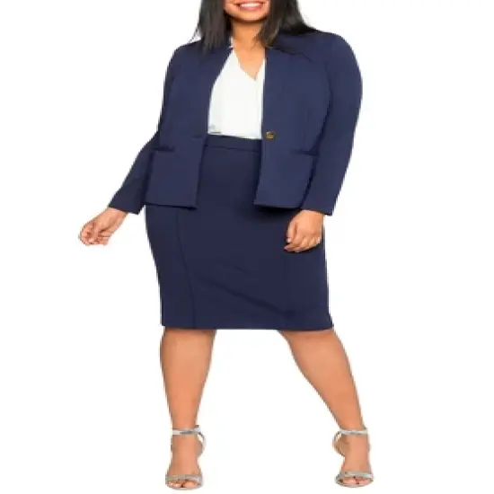 ELOQUII Women&rsquo;s Plus Size The Ultimate Stretch Suit Pencil Skirt image {1}