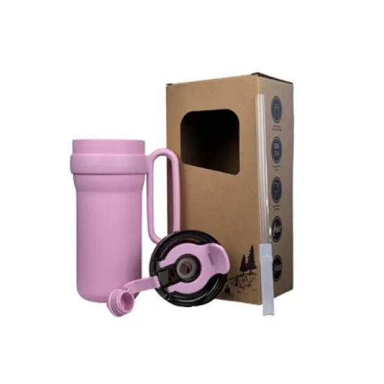 28.75oz/850ml stainless steel insulated water bottle, built-in straw double-drink coffee cup image {6}