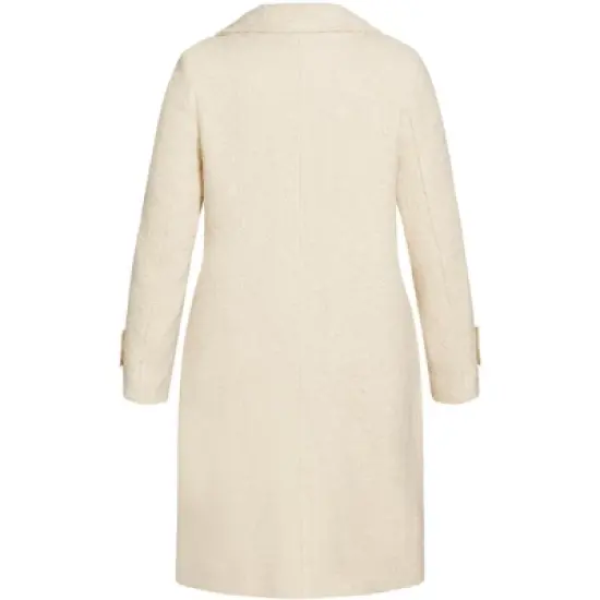 Women's Plus Size Ella Coat - buff | CITY CHIC image {4}