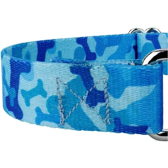Country Brook Petz Blue Bone Camo Martingale Dog Collar and Leash image {5}