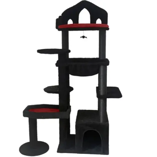 Gulches Pet Tower Collection: Versatile Cat Trees & Climbing Towers with Adjustable Heights, Hammocks, and Scratching Posts image {8}