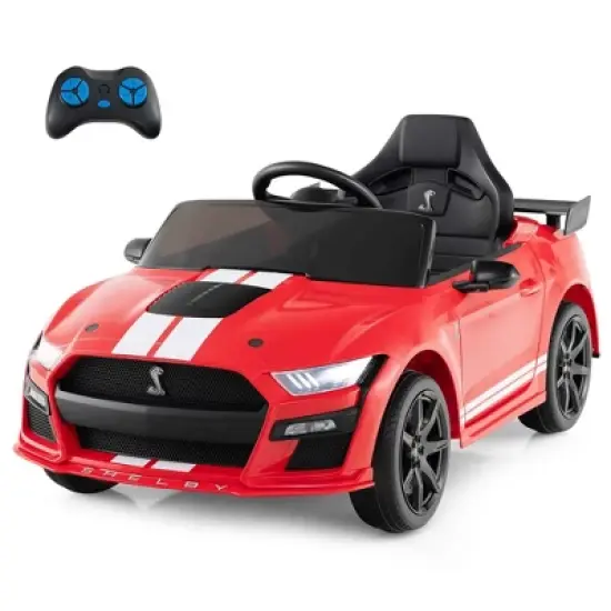 Costway 12V Licensed Ford Mustang Shelby GT500 Kids Ride on Car with Remote Control Black/Navy/Pink/Red image {13}