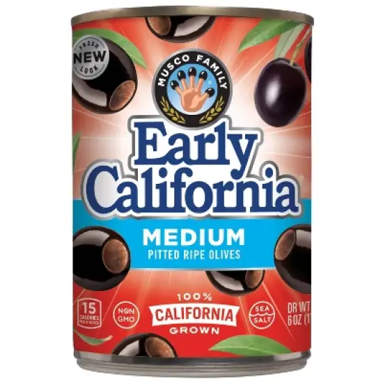 Early California Medium Pitted Ripe Olives - 6oz image {6}