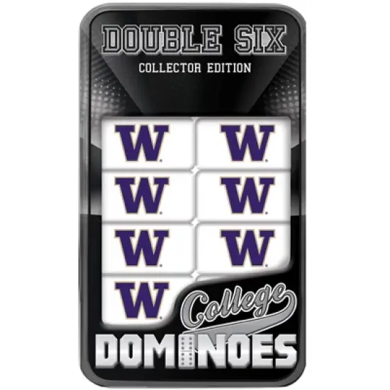 MasterPieces Officially Licensed NCAA Washington Huskies 28 Piece Dominoes Game for Adults image {1}