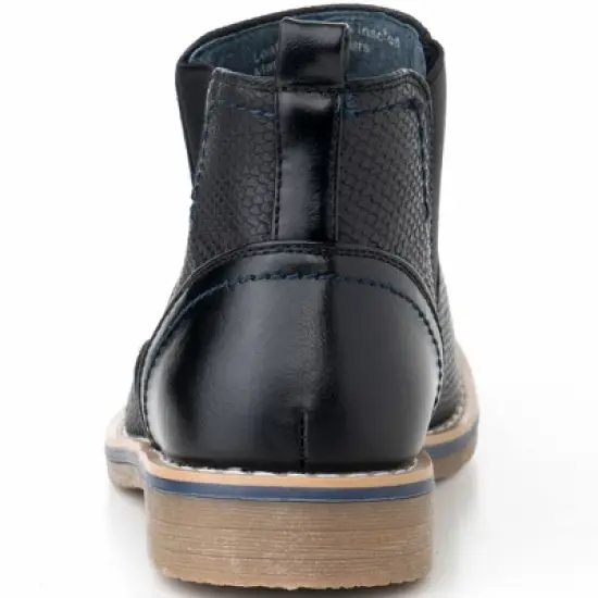 Alpine Swiss Mens Nash Chelsea Boots Snakeskin Ankle Boot Genuine Leather Lined image {4}