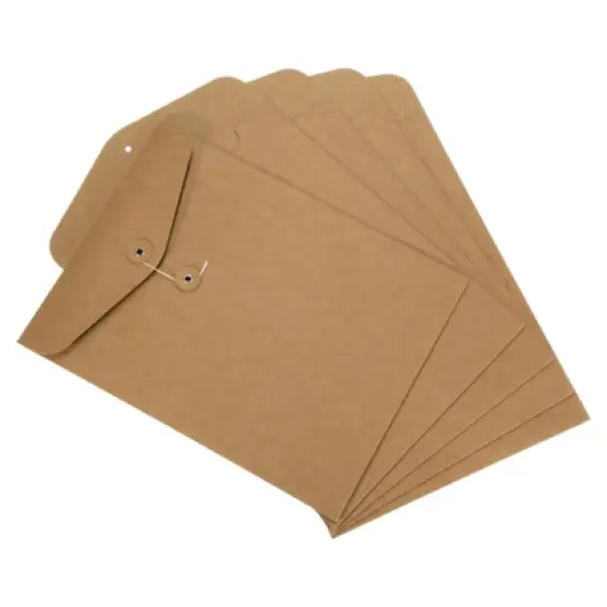 Unique Bargains String-Tie A4 Document Letter Filing Envelopes Brown image {5}