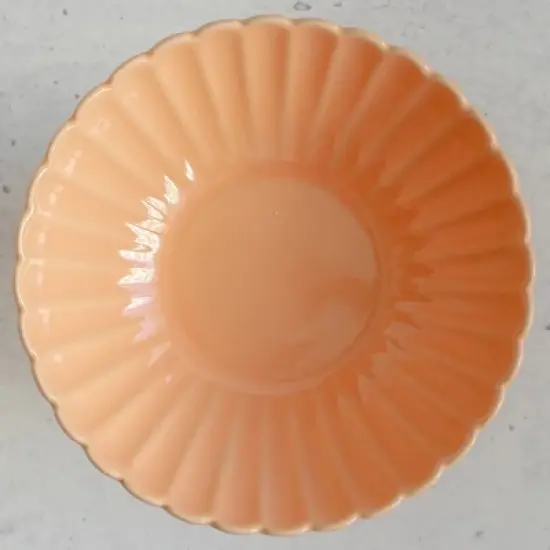 Dexypaws: Elevated Ceramic Cat Bowl, Blush Pink & Rose Gold Flower, 8.45oz image {1}