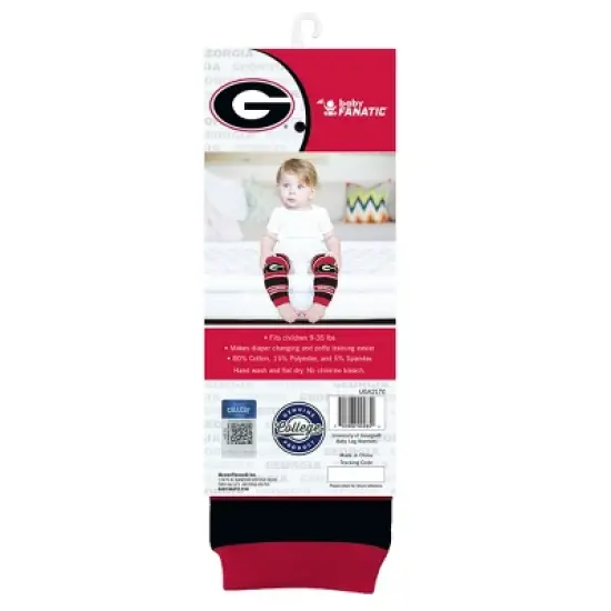 Baby Fanatic Officially Licensed Toddler & Baby Unisex Crawler Leg Warmers - NCAA Georgia Bulldogs image {1}