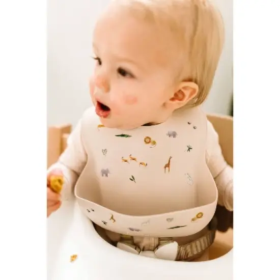 Loulou Lollipop Silicone Printed Bib - Safari image {2}