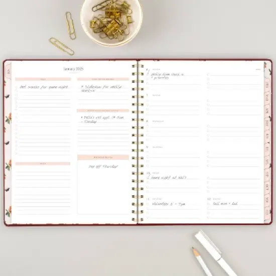 Pen+Pillar for Cambridge 2025 Weekly/Monthly Planner 11"x9.375" Posy: Adult Planner, Non-Toxic, Acid-Free, Tabs image {3}