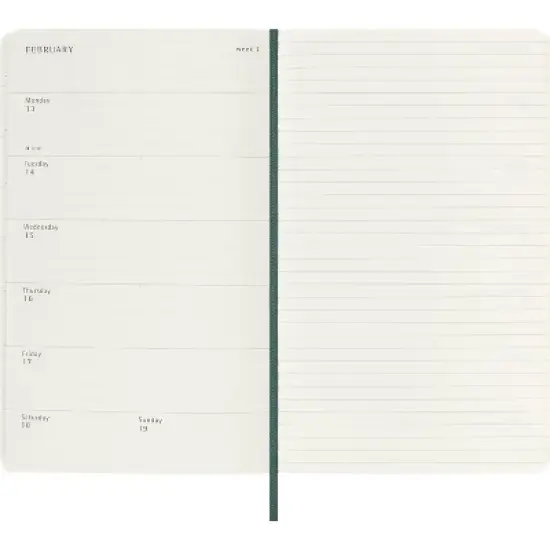 Moleskine 2024 Weekly Planner Large 8.27"x5.1" Forest Green image {2}