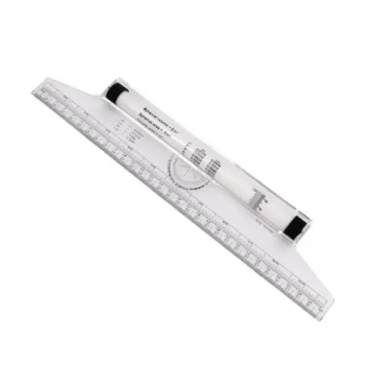 PiccoCasa Multi-purpose Plastic Measuring Drawing Rolling Rule 12inch image {3}