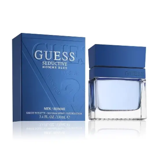 GUESS Seductive Blue Men&rsquo;s Eau de Toilette 3.4 oz Spray | Oriental Woody with Caviar, Blue Coral, Aqua Space & Musk | Modern Masculine Fragrance image {6}