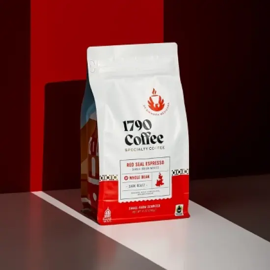 1790 Coffee Red Seal Espresso Dark Roast Whole Bean Coffee &ndash; 12 oz image {5}