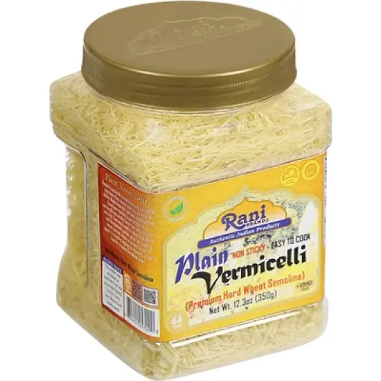Plain Vermicelli (Wheat Noodles) - 12.25oz (350g) PET Jar - Rani Brand Authentic Indian Products image {6}