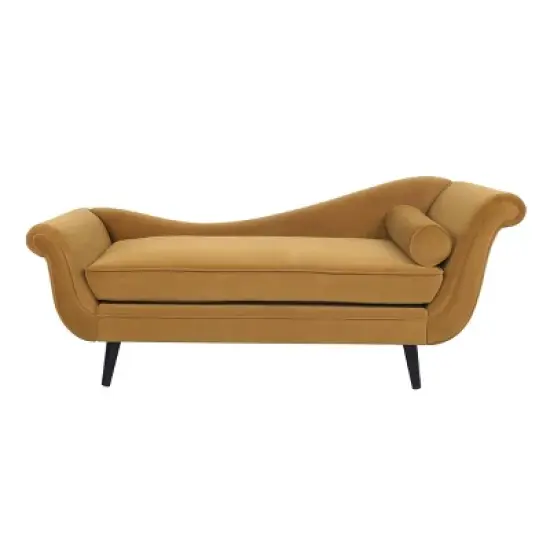 Calvert Contemporary Scroll Arms Velvet Chaise Lounge - Christopher Knight Home image {11}