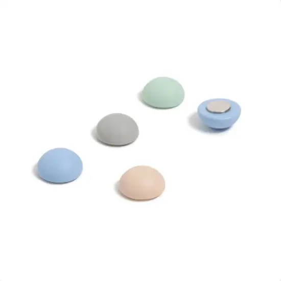 U Brands 8ct Soft Touch Pebble Magnets Cool Neutrals image {6}
