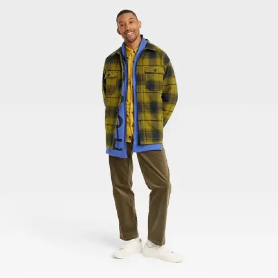 Houston White Adult Quilted Jacket - Moss Green Plaid image {2}