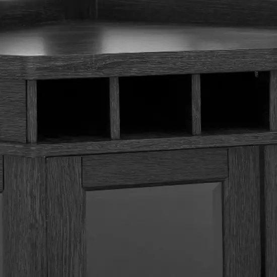 Home Source Corner Bar Unit Charcoal image {5}