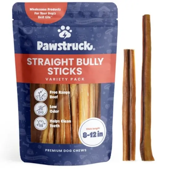 Pawstruck All-Natural Bully Sticks for Dogs & Puppies - Rawhide Free Single Ingredient Dental Chew Treat - Varying Sizes image {11}