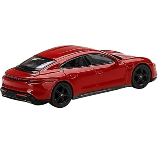 Porsche Taycan Turbo S Carmine Red Limited Edition to 2400 pieces Worldwide 1/64 Diecast Model Car by True Scale Miniatures image {2}