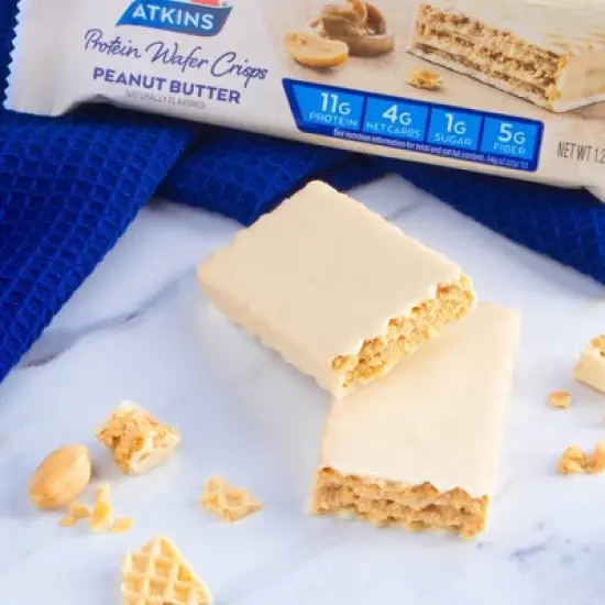 Atkins Peanut Butter Protein Wafer Crisps - 5ct/6.35oz image {3}