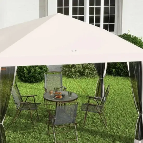 Resenkos Patio Garden Pergola, Pergola Canopy,10' x 10' Pop Up Canopy Tent with Netting,Screen House Room with Carry Bag, image {4}