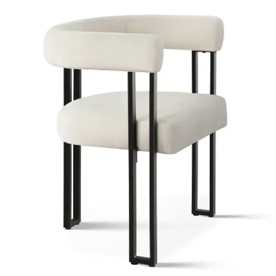 Set of 8 Modern Velvet Dining Chairs, Upholstered Armchairs with Metal Legs, Contemporary Accent Chairs for Dining Room & Kitchen-Maison Boucle image {3}