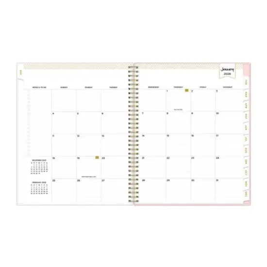 Blue Sky Day Designer Weekly/Monthly Planning Calendar 8.5"x11" Rose Pink Floral image {5}