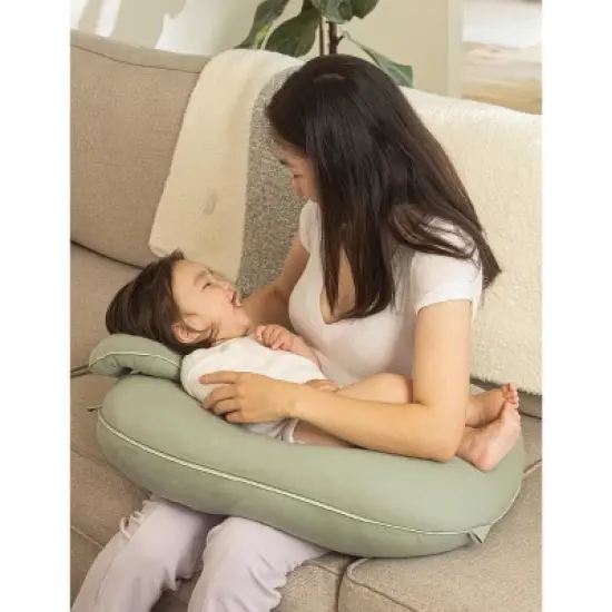 Pharmedoc Nursing Pillow for Breastfeeding - Breast Feeding Pillows with Headrest and Adjustable Waist Straps - Removable Cover - Baby Essentials for Newborn - Full Support for Mom and Baby image {9}