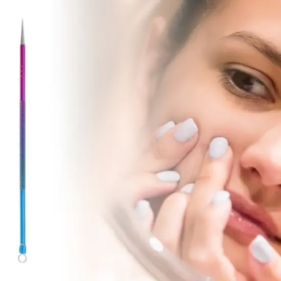 Unique Bargains Facial Gradient Pimple Extractor Blue Purple 1 Pc image {3}