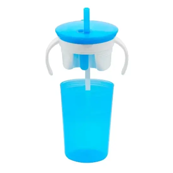 Munchkin SnackCatch & Sip 2-in-1 Snack Catcher and Spill Proof Cup - Blue - 9 fl oz image {4}