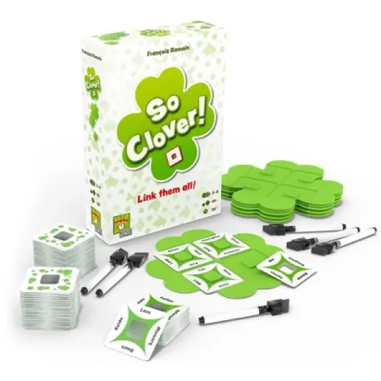 So Clover! Game: Asmodee Word and Letter Creative Thinking Board for 3-6 Players image {2}