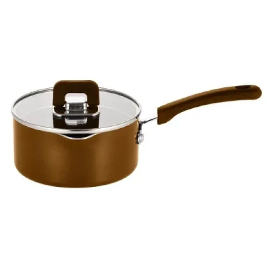 NutriChef Dana Trading 1.5Qt Saucepan W/ Lid - Non-Stick Stylish Kitchen Cookware W/ Foldable Knob image {1}