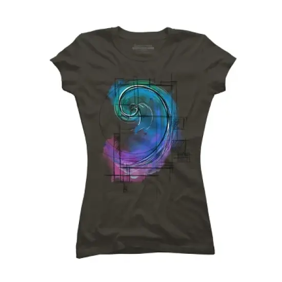 Junior's Design By Humans Fibonacci By timea T-Shirt image {6}