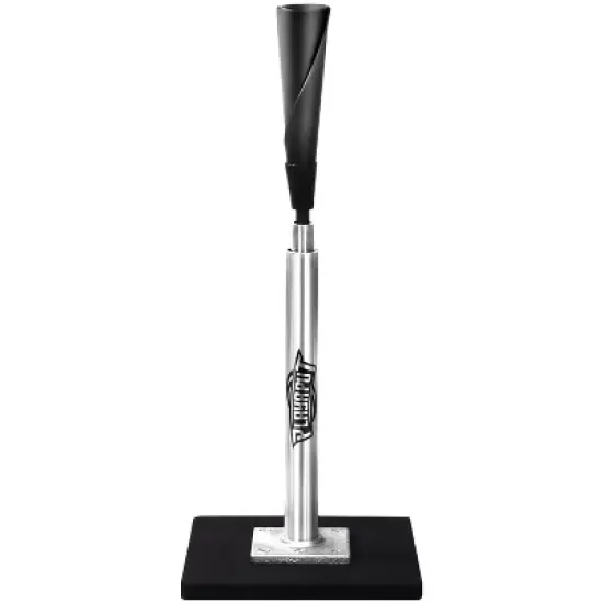 PLAYAPUT Baseball Batting Tee - Professional Hitting Tee for Baseball and Softball with Weighted Base, Flexible Rubber Top, Black and Silver image {4}