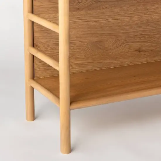 72" Holladay Curved Wooden Bookcase - Threshold&trade; designed with Studio McGee image {3}