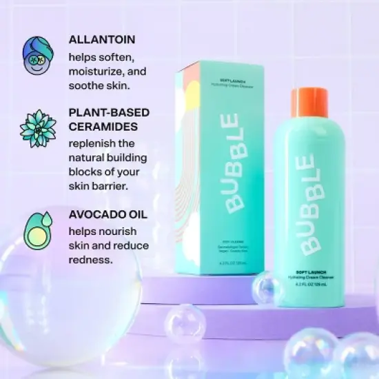 Bubble Skincare Soft Launch Hydrating Cream Cleanser - 4.2 fl oz image {4}