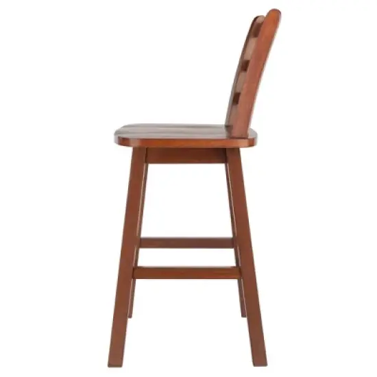 Scalera Ladder Back Swivel Seat Barstool Walnut - Winsome image {5}