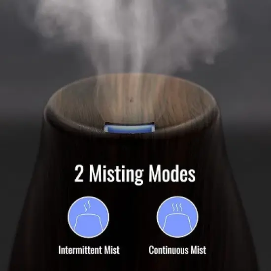 HealthSmart Essential Oil Diffuser, Cool Mist Humidifier and Aromatherapy Diffuser with 150ML Tank Ideal for Small Rooms, Adjustable Timer and Mist image {2}