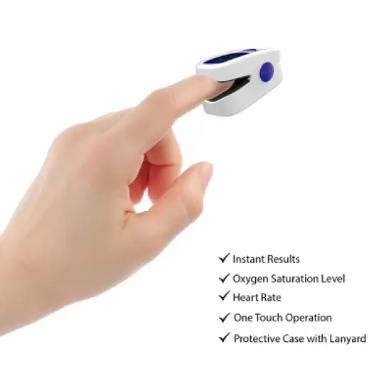 Bluestone Portable Finger Pulse Oximeter with Case image {3}