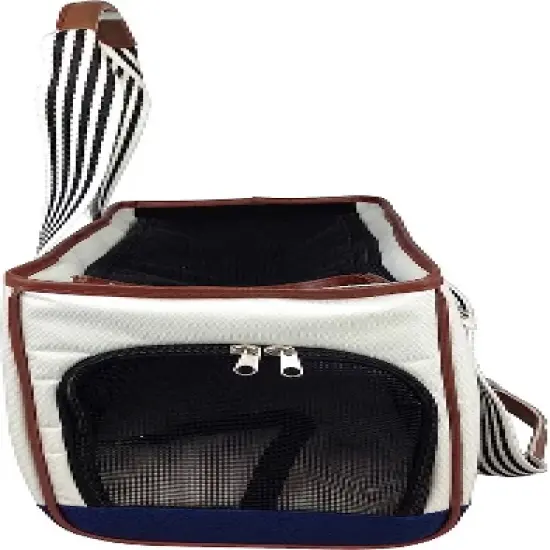Pet Life Fashion 'Yacht Polo' Pet Carrier White-M image {2}