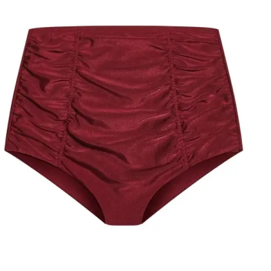 Women's Plus Size Azores Bikini Brief - merlot | CITY CHIC image {2}