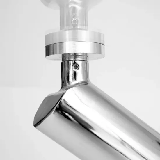 Eileen 43.3 inch Contemporary Round Dining Table With Clear Tempered Transparent Glass Tabletop and Pedestal Legs-The Pop Maison image {4}