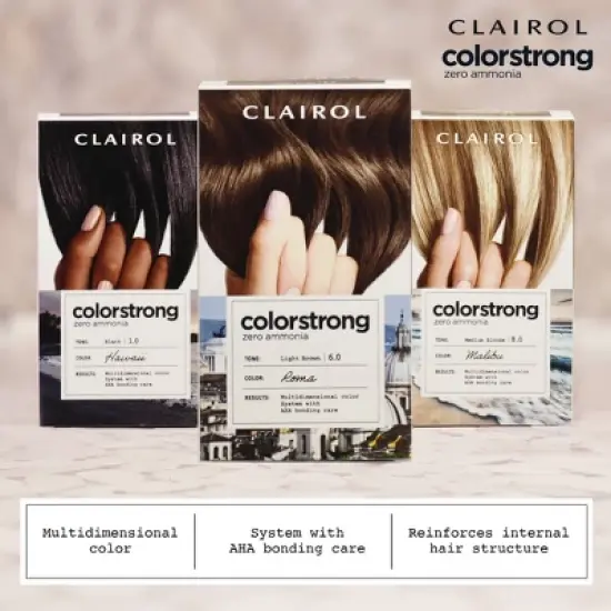 Clairol ColorStrong Ammonia Free Permanent Hair Color Dye Kit - 8 Medium Blonde image {8}