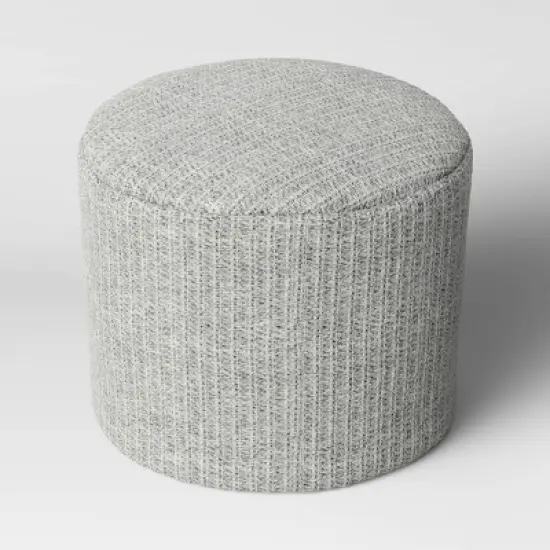 Alderson Round Pouf - Threshold&trade;: Transitional Footrest, Wool-Blend Cylinder, No Assembly Required image {2}