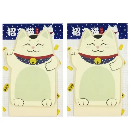 Wrapables Fortune Cat Memo Bookmark Sticky Notes (Set of 2) image {3}